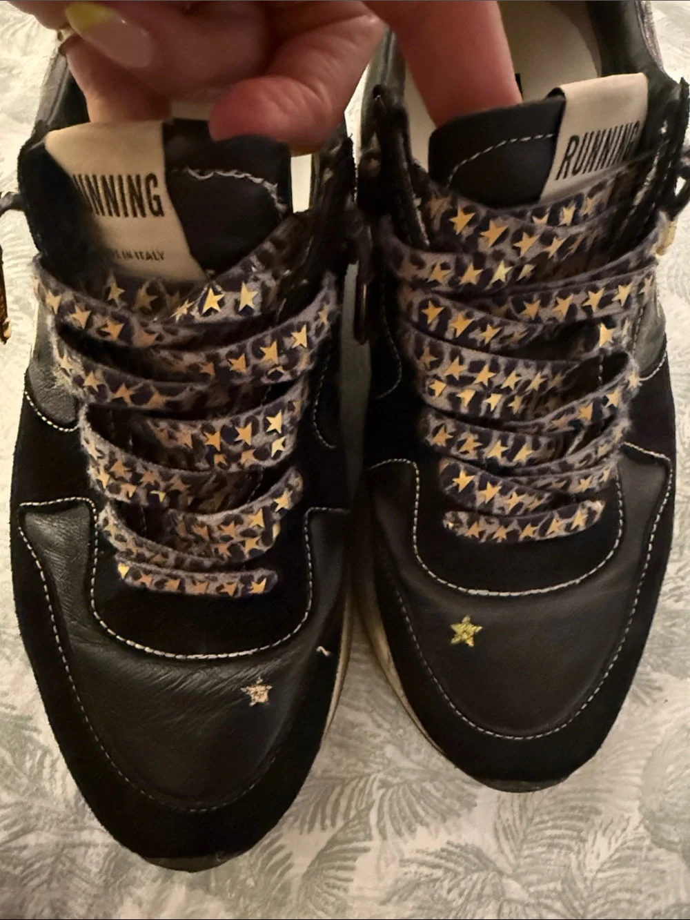 Golden Goose Black Sneakers with Cream Star Accent - Picture 4 of 8